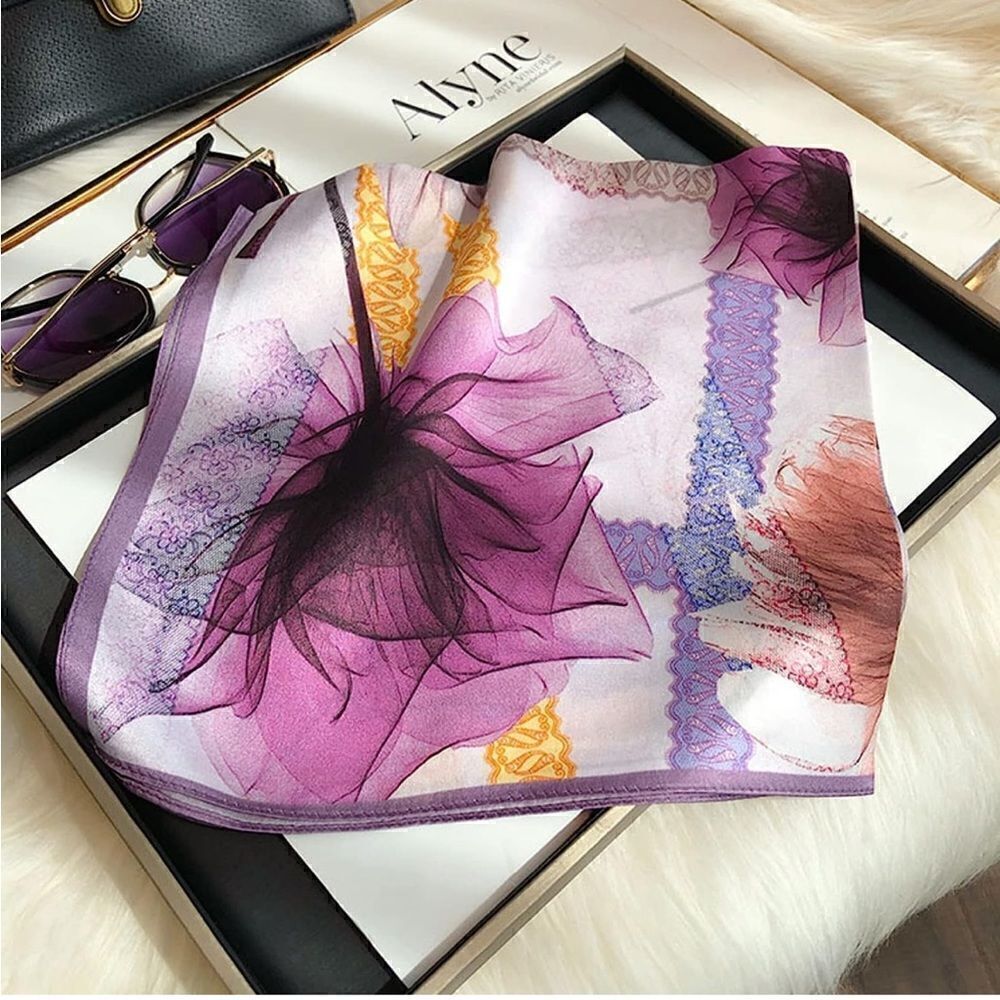 Purpleโ
FloralโSilkโ
Scarf